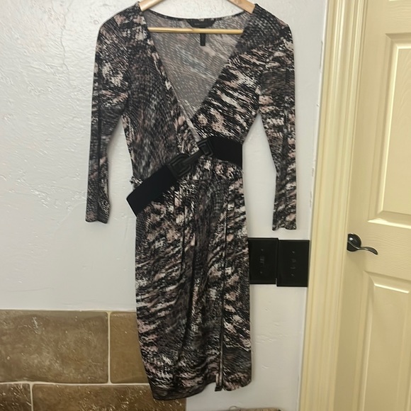 BCBGMaxazria Faux Wrap Sheath Dress S - Picture 1 of 5